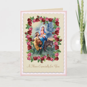 Festividades Cartão de Oferta de Missa Católica de Natal