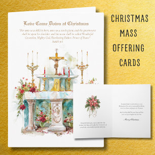 Festividades Cartão de Oferta de Missa de Natal Católica