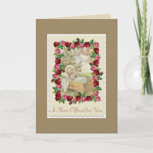 Festividades Cartão de Oferta em Massa Católica