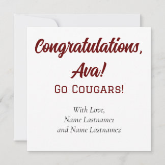 Festividades Cartão de Oferta Personalizado do College of Charl