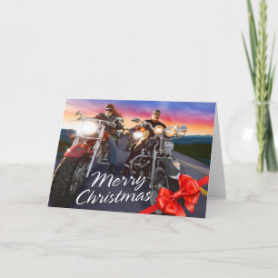Festividades Cartão de opções Feliz Natal Bikers 1