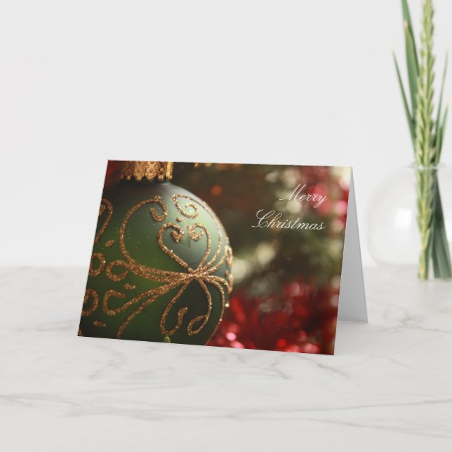 Festividades Cartão de Ornamento de Feriado (Frente)