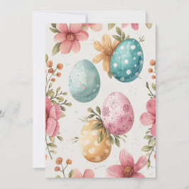Festividades Cartão de Ovos de Páscoa de Aquarelas, Felz pascoa