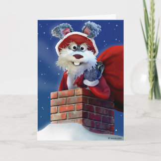 Festividades Cartão de Papais noeis Jack Rabbit