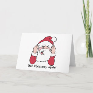 Festividades Cartão de Papais noeis Não Natal Novamente