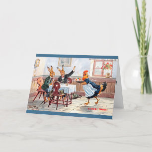 Festividades Cartão de Páscoa Arthur Thiele - Bunnies Dine no C