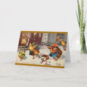 Festividades Cartão de Páscoa Arthur Thiele - Pintinhos que cap