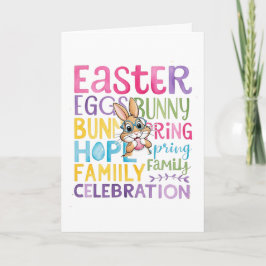 Festividades Cartão de Páscoa Bunny, Páscoa personalizada funny