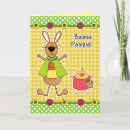 Festividades Cartão de Páscoa Buona Pasqua em italiano