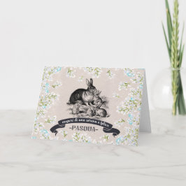 Festividades Cartão de Páscoa Buona Pasquan em italiano