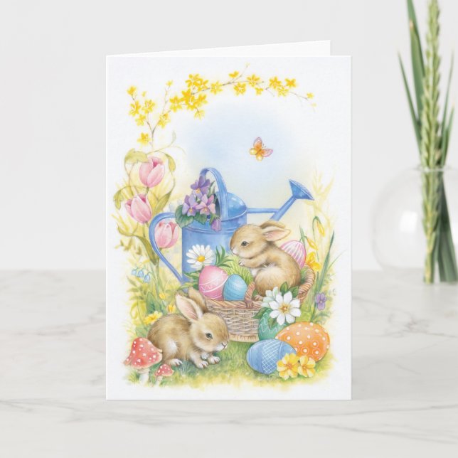 Festividades Cartão de páscoa, coelhos (Frente)