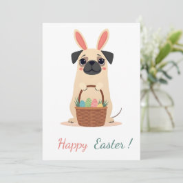 Festividades Cartão de páscoa com a fotografia de um cão