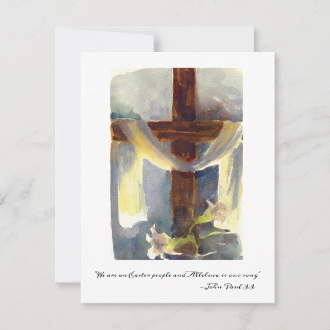 Festividades Cartão de Páscoa Cross & Lily (Frente)