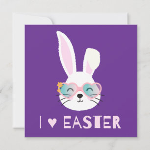 Festividades Cartão de Páscoa de Amor com Coelhinho legal