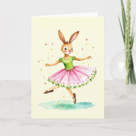 Festividades Cartão de Páscoa de Aquarela do Ballet do Coelho