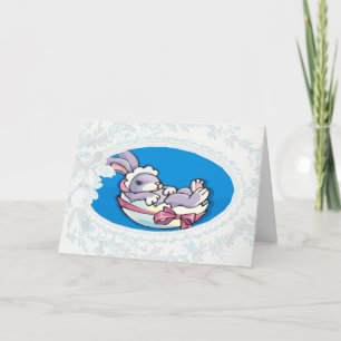 Festividades Cartão de Páscoa de Bunny Baby