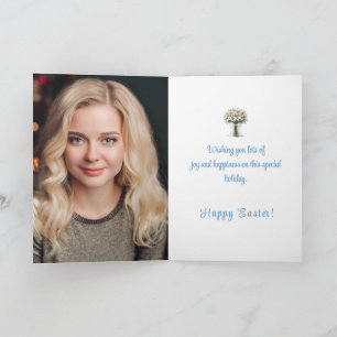 Festividades Cartão de Páscoa de Foto Personalizada