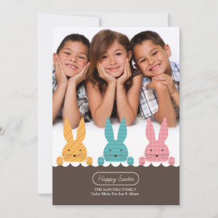 Festividades Cartão de Páscoa de Fotografia Bunny Siblings