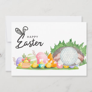 Festividades Cartão de Páscoa de golfe para aquarela de golfe