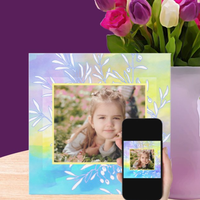 Festividades Cartão de Páscoa de Quadro de Imagem de Aquarela (Criador carregado)