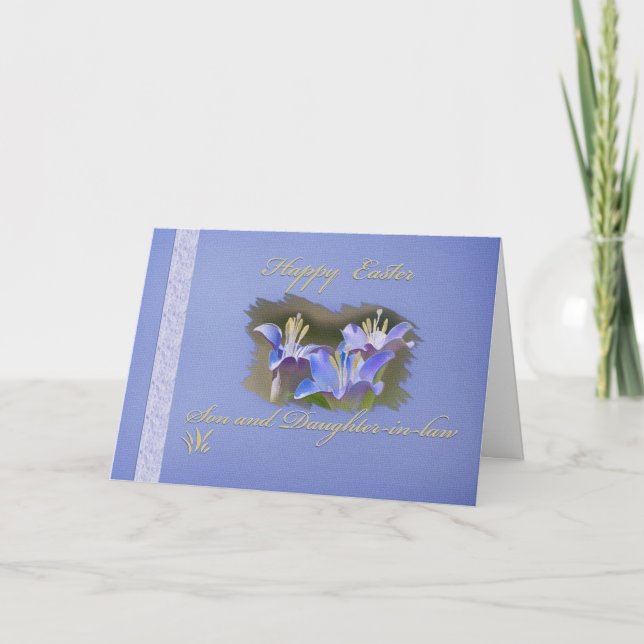 Festividades Cartão de Páscoa do Filho e da Cunhada (Frente)