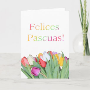 Festividades Cartão de Páscoa espanhol - Felices Pascuas - tuli