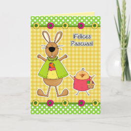 Festividades Cartão de Páscoa Felices Pascuas em espanhol