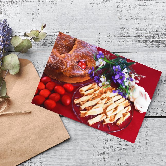 Festividades Cartão de Páscoa Grega Comida (Criador carregado)