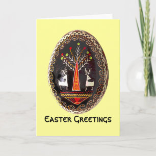 Festividades Cartão de Páscoa Pintado de Ovo Ucraniano Pysanky