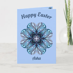 Festividades Cartão de Páscoa ~ Sombras de Azul e Branco