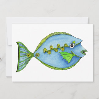 Festividades Cartão de Peixe Azul