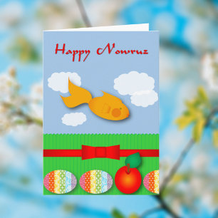 Festividades Cartão de Peixe Dourado Nowruz