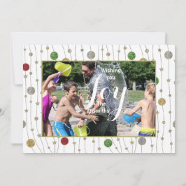 Festividades Cartão de Personalização de Foto de Natal "Ornamen