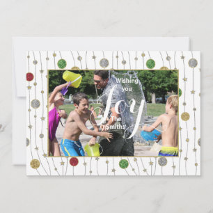Festividades Cartão de Personalização de Foto de Natal "Ornamen