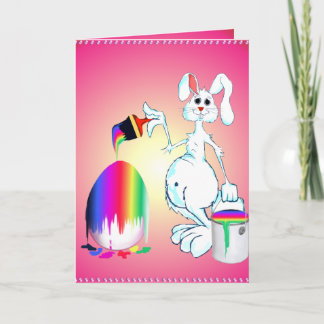 Festividades Cartão de Pintura Coelho de Páscoa