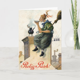 Festividades Cartão de pintura de Páscoa sueco Vintage