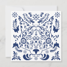 Cartão de Posto de padrão tradicional Wolf