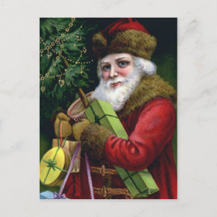 Festividades Cartão de Posto postal de Natal Vintage Santa Clau