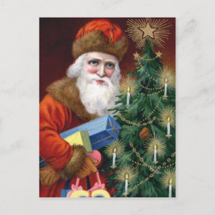 Festividades Cartão de Posto postal de Natal Vintage Santa Clau
