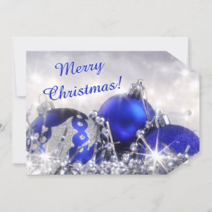 Festividades Cartão De Presente De Natal De Prata E Azul
