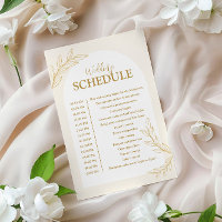 Cartão de Programação de Casamento de Literatura D
