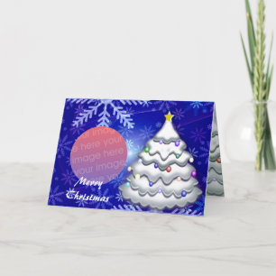 Festividades Cartão de Quadro de Fotografias de Árvore de Nat