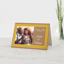 Festividades Cartão de Quadro Fotográfico para Casal com Nomes