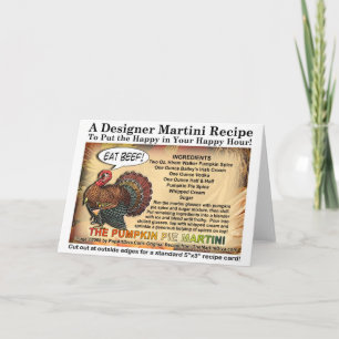 FESTIVIDADES CARTÃO DE RECEITA DE COCKTAIL PIE GRAÇAS AO CART