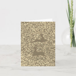 Festividades cartão de renas de Natal feliz