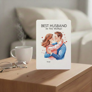 Festividades Cartão de residência de feriado "O melhor marido"
