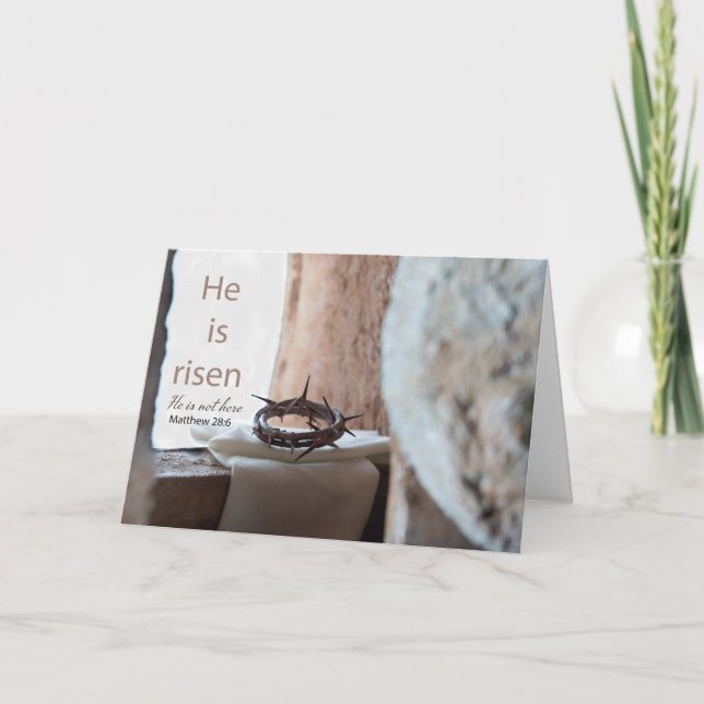 Festividades Cartão de Ressurreição Cristão (Frente)