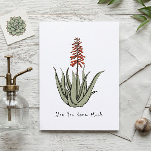 Festividades Cartão de Romance Aloe You Vera Much para Amantes 