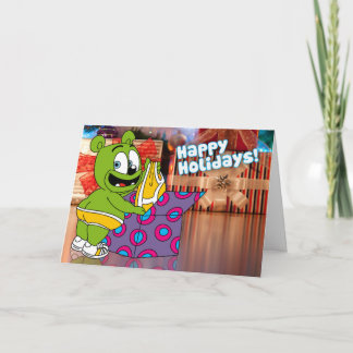 Festividades Cartão de roupa interior de Natal Feliz Feriados G