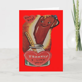 Festividades Cartão de São Valentim de Cachorro-Quente Vintage